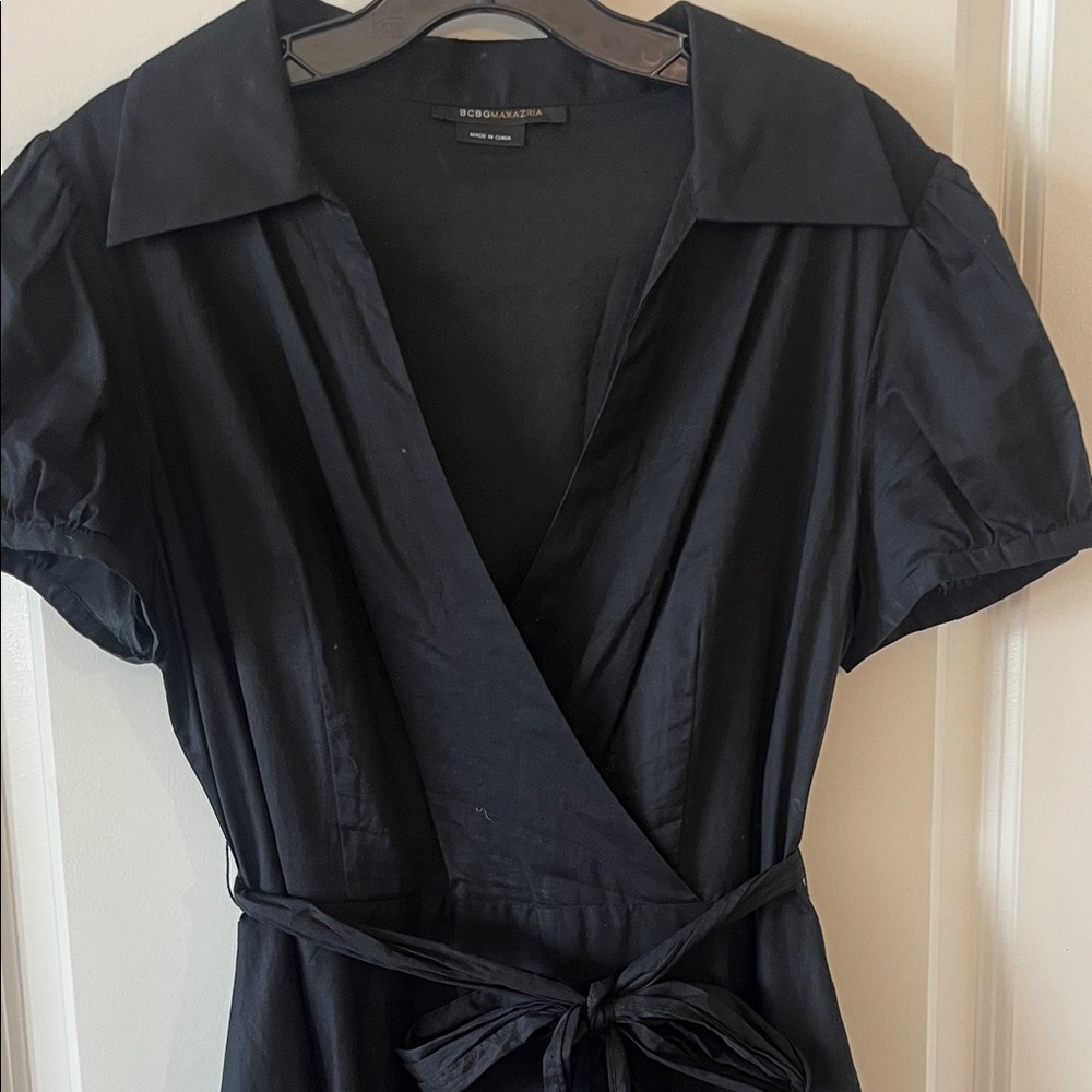 BCBGMaxAzria Elegant Black Midi Dress